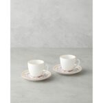 English Home Elvina Bone Porselen 4 Parça 2 Kişilik Kahve Fincan Takımı 90 ml Renkli