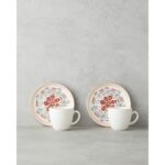 English Home Elvina Bone Porselen 4 Parça 2 Kişilik Kahve Fincan Takımı 90 ml Renkli - Görsel 2