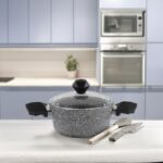 Schafer Cory Yanmaz Yapışmaz Derin Tencere - Gri / Siyah - 20 cm - Görsel 5