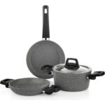 Schafer Eternal 3'lü Tencere Seti - Gri / Siyah - Görsel 2