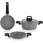 Schafer Eternal 3'lü Tencere Seti - Gri / Siyah - Görsel 3