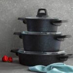 Schafer Dark Storm 12 Parça Tencere Seti - Siyah - Görsel 2