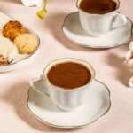 Nehir Nilüfer 6 Kilişik 12 Parça Porselen Kahve Fincan Takımı - Görsel 4