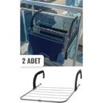 Bayev 2 Adet Petek Üstü Çamaşır Kurutmalık Metal Yapı ile Dayanıklı 50x34 cm