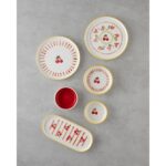 English Home Cherry Seramik Kahvaltı Takımı 14 Parça 6 Kişilik Kırmızı-Sarı - Görsel 2