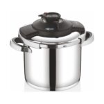 OMS 5108 - 2 Parça - Indüksiyonlu Ocak Uyumlu, 22 cm - 9,0 Litre Otomatik ve Karizmatik, Düdüklü Tencere, Gümüş Gövde, Siyah Detay