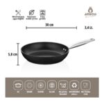Amboss Dark Granit Tava Yanmaz Yapışmaz Titanyum Kaplama 30 cm - Görsel 4