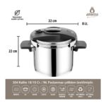 Amboss Enio Matik 22CM 8lt Düdüklü Tencere - ENI 8682 - Görsel 3