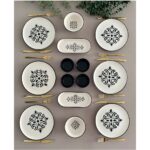 Yiğit Seramik Züccaciye Siyah Isırgan 6 Kişilik 14 Parça Kahvaltı Takımı(2)