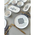 Yiğit Seramik Züccaciye Siyah 14 Parça 6 Kişilik Kahvaltı Takımı ( 1 ) - Görsel 3