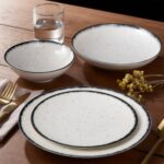 Güral Porselen 24 Parça 1 Kişilik Bej Renk Sade Tasarımlı Şık Porselen Yemek Takımı - Görsel 2