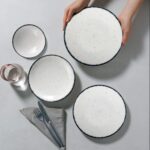 Güral Porselen 24 Parça 1 Kişilik Bej Renk Sade Tasarımlı Şık Porselen Yemek Takımı - Görsel 3