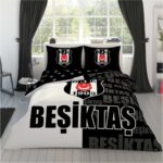 Taç Lisanslı Beşiktaş Parçalı Logo Çift Kişilik Nevresim Takımı - Görsel 3