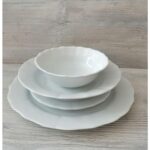 Porland Wavy Beyaz 24 Parça Porselen Yemek Takımı 6 Kişilik Şık ve Kullanışlı - Görsel 2