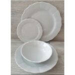 Porland Wavy Beyaz 24 Parça Porselen Yemek Takımı 6 Kişilik Şık ve Kullanışlı - Görsel 3