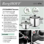 Berghoff Leo Vita Düdüklü Tencere Seti (4+6litre) - Görsel 2