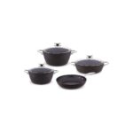 Fms 7 Parça Granit Tencere Set Galaxy Siyah Metal