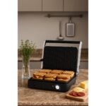 Arnell Primo Tost Makinesi | 2000w Güç | Yapışmaz Plaka | Yağ Hazneli Termostatlı Tost Makinası