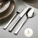 Nehir Deniz Sade 6 Kişilik 18 Parça Kutulu Çatal Kaşık Bıçak Takımı