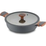 Jumbo Stone 4'lü Granit Tencere Seti – Greblon 3 Kat Kaplama, Ergonomik Ahşap Saplı, Kolay Temizlenen Farklı Ebatlar - Görsel 5