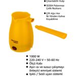 Awox Caffeen Türk Kahvesi Makinesi Elektrikli Cezve Sarı - Görsel 2