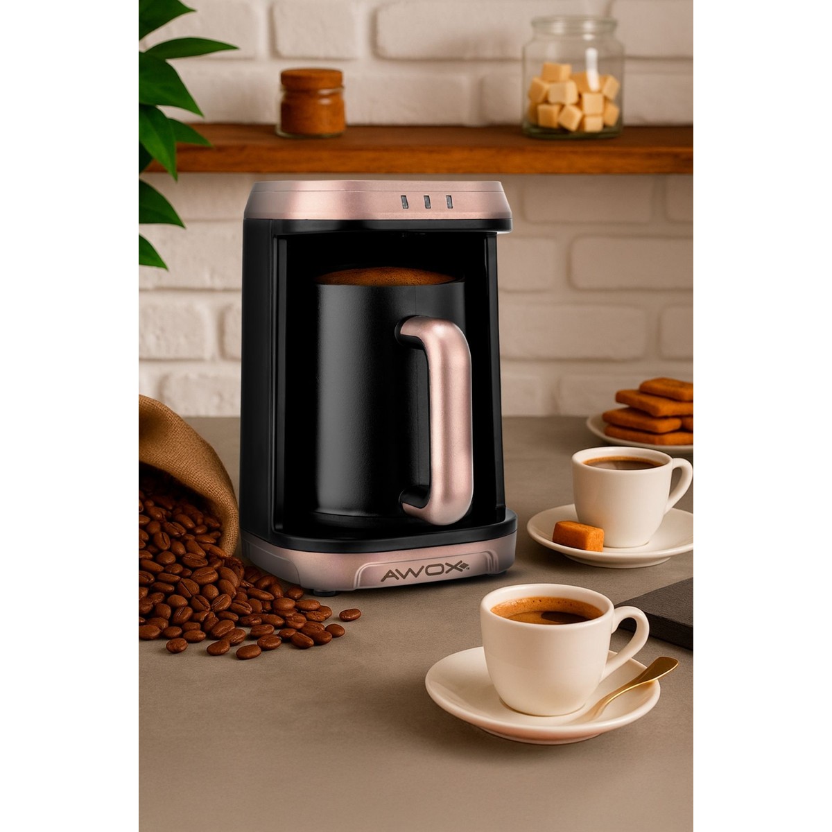 110001067807919.jpg Awox Kafija Türk Kahvesi Makinesi Rose Gold - Görsel 1