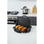 Awox Orion Tost Ve Izgara Makinesi 180° Açılabilir 1800w Siyah