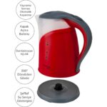 Awox River Su Isıtıcı Kettle Gizli Rezistans 1.7 Lt Kırmızı - Görsel 3