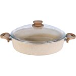 Lavonni 32 cm Granit Basık Tencere - Kahverengi - Görsel 2