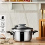 Emsan Montana Siyah Gri Düdüklü Tencere 4 lt