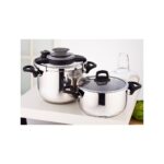 Emsan Montana İndüksiyon Tabanlı Düdüklü Tencere Seti Siyah Gri 4+6 Litre - Görsel 4