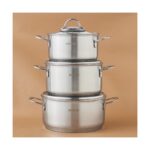 Karaca Fiorino İndüksiyon Tabanlı Mini Derin Tencere Seti - 304 Paslanmaz Çelik, Çelik Kaplama, 16-18-20 cm