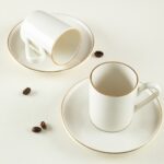 Aryıldız Hazel Gold 4 Parça 2 Kişilik Türk Kahve Fincan Takımı - Görsel 3