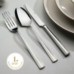 Nehir Katre Sade 12 Kişilik 89 Parça Deri Kutulu Çatal Kaşık Bıçak Takımı