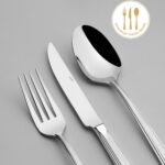 Nehir Katre Sade 12 Kişilik 89 Parça Deri Kutulu Çatal Kaşık Bıçak Takımı - Görsel 2