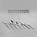 Nehir Katre Sade 12 Kişilik 89 Parça Deri Kutulu Çatal Kaşık Bıçak Takımı - Görsel 3