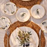 Bella Maison Olive Porselen 26 Parça 6 Kişilik Kahvaltı Takımı Yeşil - Görsel 4