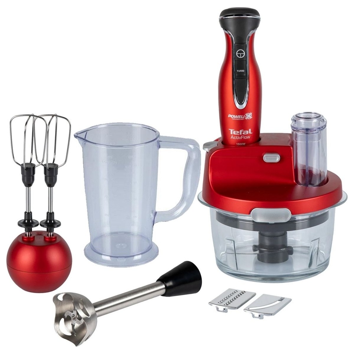110001074312147.jpg Tefal Powelix Activflow Expert 1500 Watt Blender Seti - Kırmızı - Görsel 1