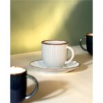 Madame Coco Hiver 6 Kişilik Kahve Fincan Seti - Gri