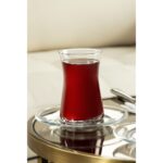 Madame Coco Desensiz Cam Çay Bardağı Seti 12 Parça Şeffaf Zarif Tasarım Günlük ve Özel Kullanım - Görsel 3