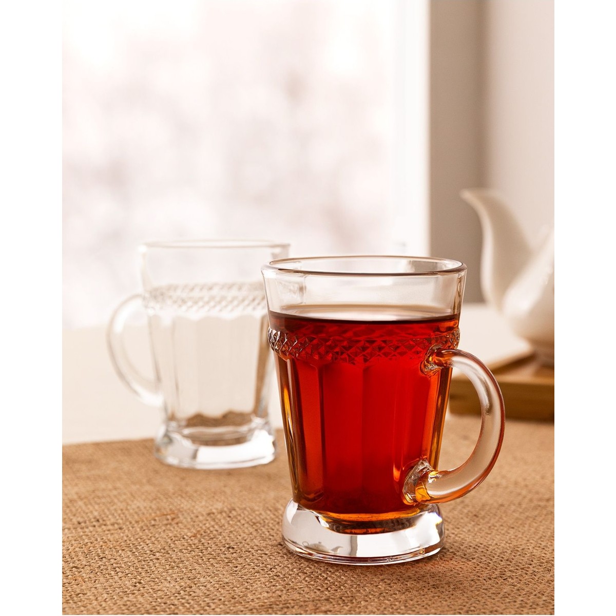 110001074573189.jpg Madame Coco Calais 4'lü Çay Fincanı Seti Şık Sunum için Kulpsuz Çömlek 180 ml - Görsel 1