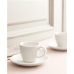Madame Coco Loris 6'lı Beyaz Porselen Kahve Fincan Seti 12 Parça