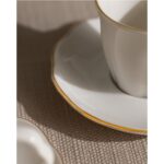 Madame Coco Vela 6 Kişilik 12 Parça Kahve Fincan Takımı - Beyaz/gold - 90 ml - Görsel 3