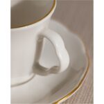 Madame Coco Vela 6 Kişilik 12 Parça Kahve Fincan Takımı - Beyaz/gold - 90 ml - Görsel 4