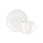 Madame Coco Vela 6 Kişilik 12 Parça Kahve Fincan Takımı - Beyaz/gold - 90 ml - Görsel 5