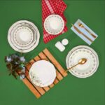 Evidea Kitchen Greeny 24 Parça Yemek Takımı - Renkli