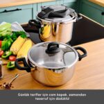 Karaca Perfect Gray İndüksiyon Tabanlı Düdüklü Tencere Seti 4+6 Litre - Görsel 4