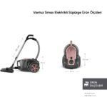 Karaca Vantuz Smax Geniş Toz Hazneli Elektrikli Süpürge Rosegold 2.8 L - Görsel 2