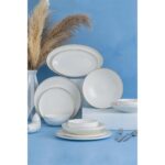 Acar GBY-06273/1 Athen Gold 12 Kişilik 57 Parça Porselen Yemek Takımı