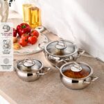 Emsan Cemre İndüksiyon Tabanlı 6 Parça Midi Paslanmaz Çelik Tencere Seti